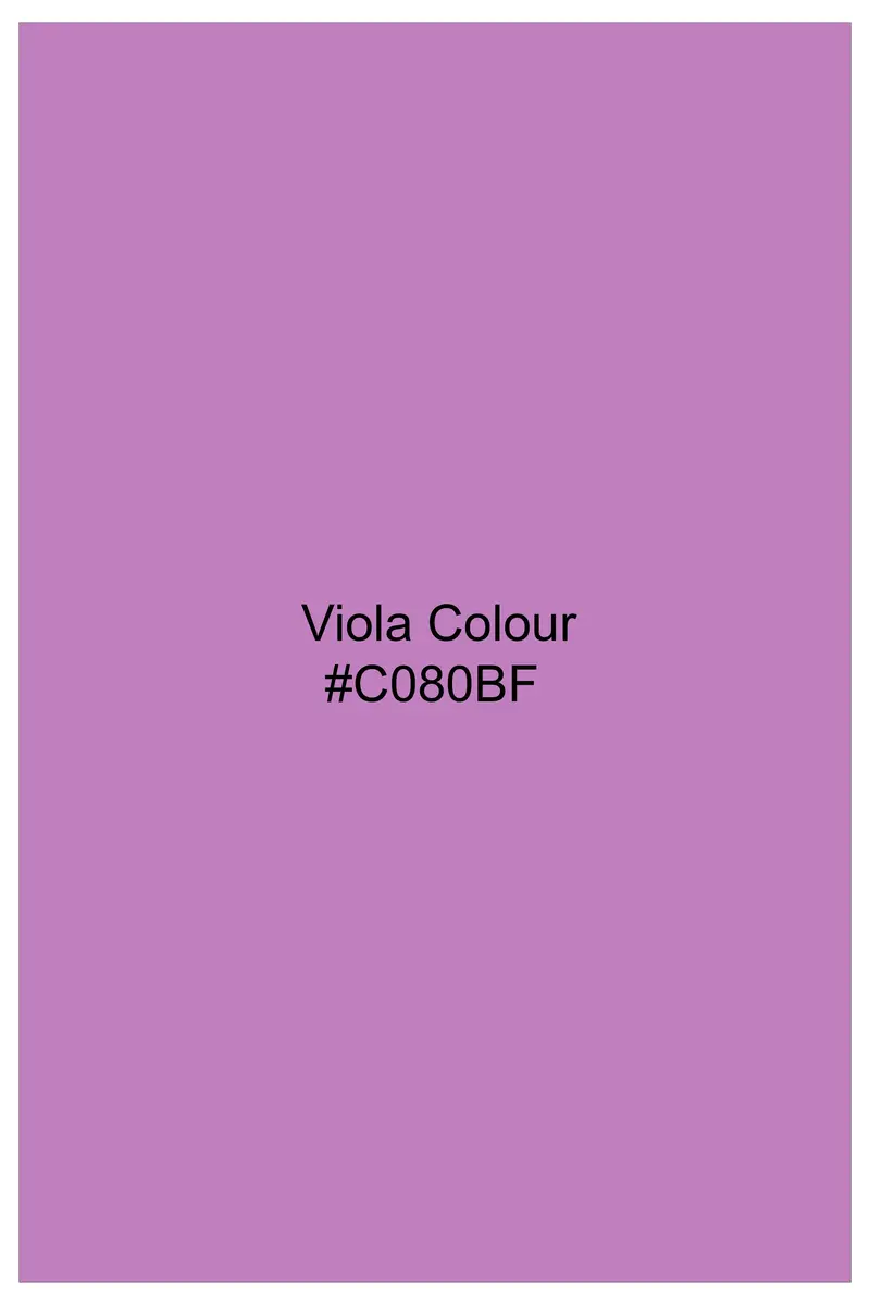 Frosted -Viola Pink Solid Chambray Textured Premium Cotton Shirt 7