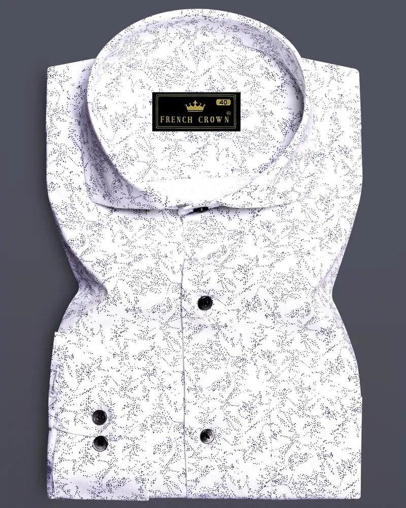 Frostwave-Bright White And Mirage Blue Printed Premium Cotton Semi Formal Shirt 10