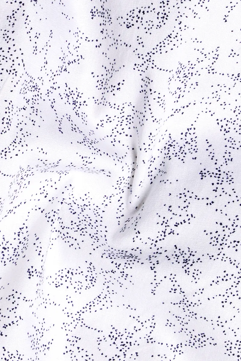 Frostwave-Bright White And Mirage Blue Printed Premium Cotton Semi Formal Shirt 3