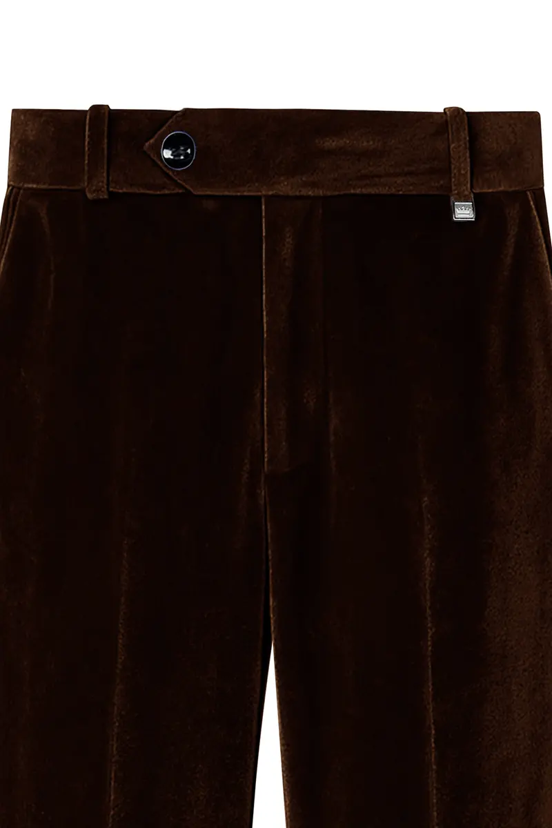 Fumivell-Asphalt Brown Velvet Peak Lapel Tuxedo Suit 13