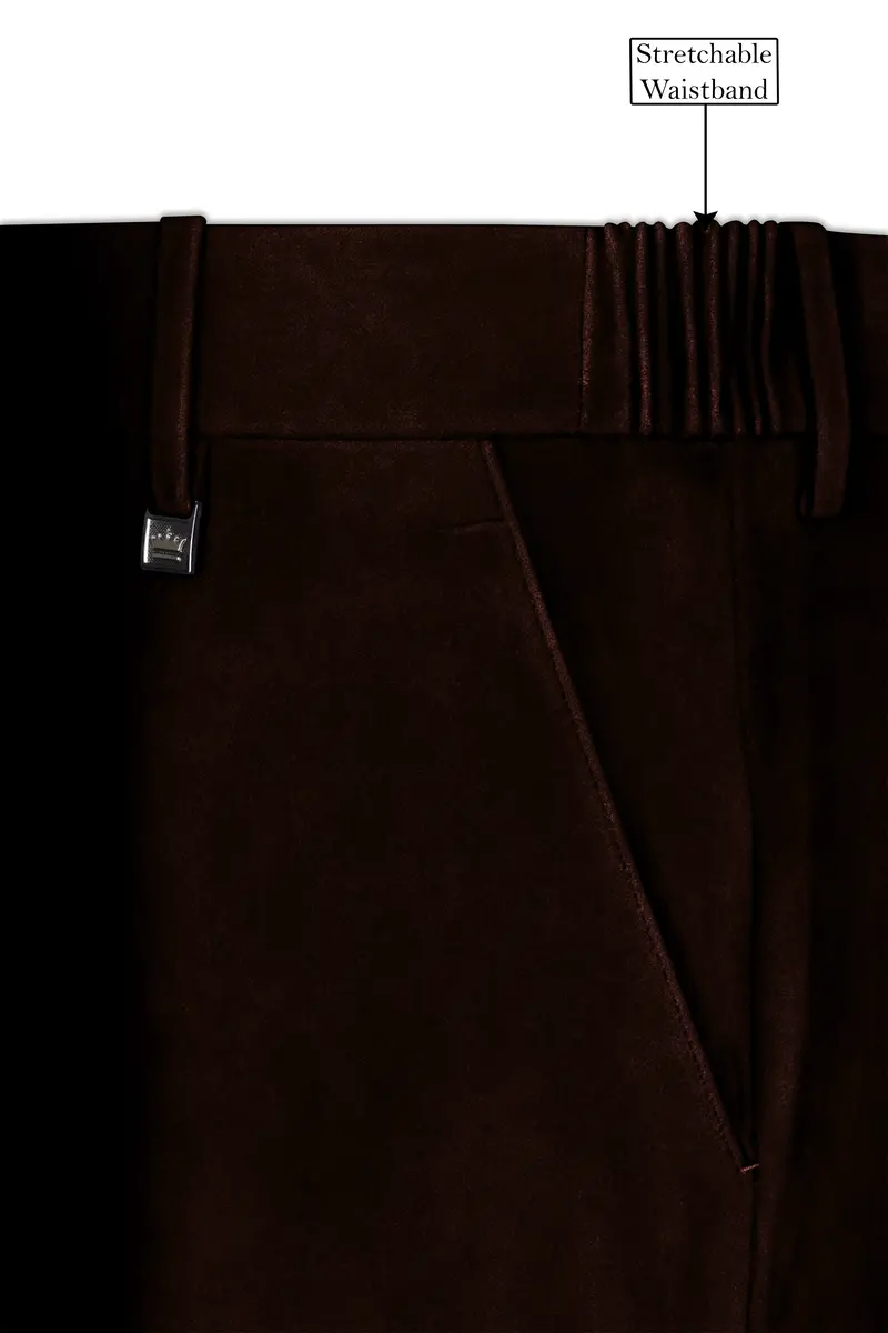 Fumivell-Asphalt Brown Velvet Peak Lapel Tuxedo Suit 14
