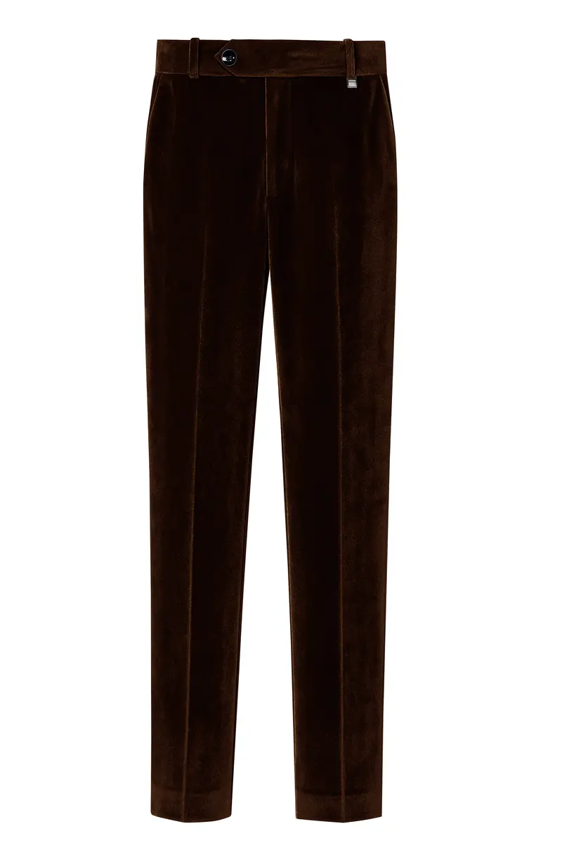 Fumivell-Asphalt Brown Velvet Peak Lapel Tuxedo Suit 15