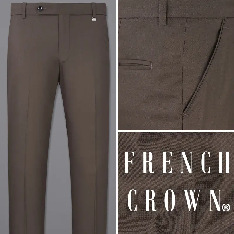 Fuscous Brown Solid Pant 1