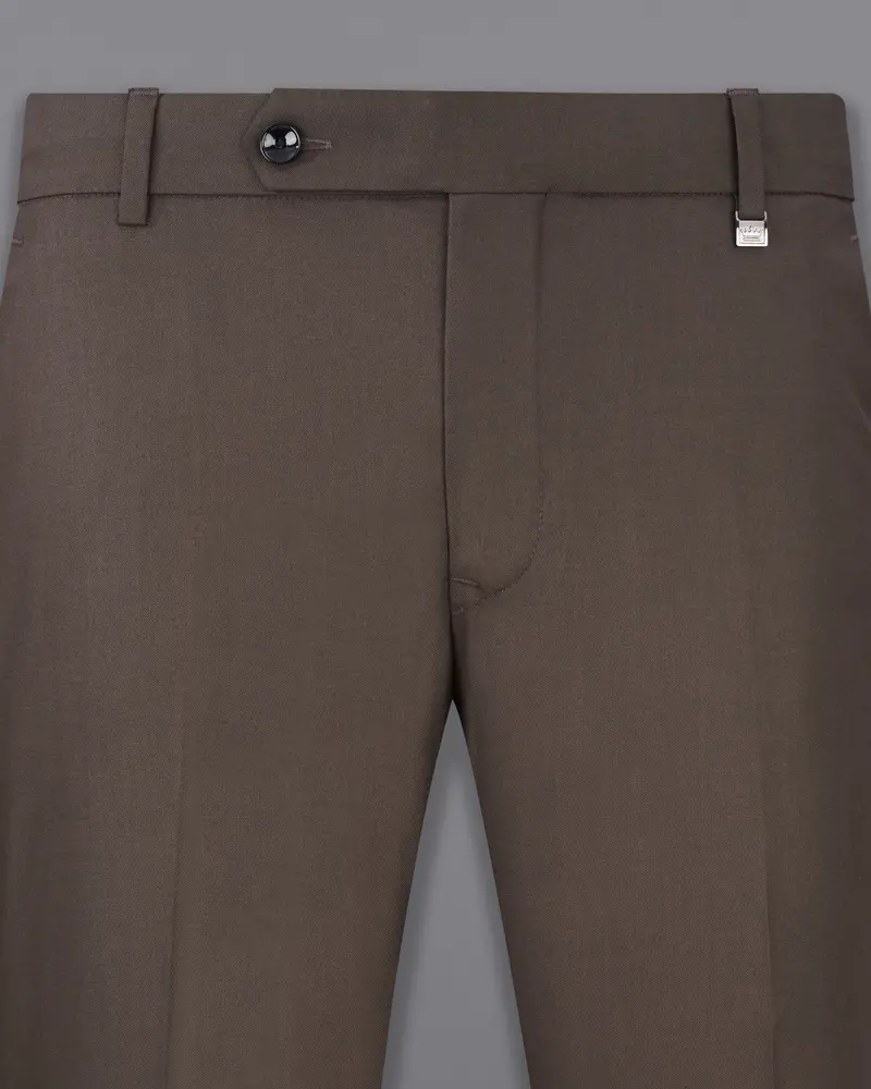 Fuscous Brown Solid Pant 2