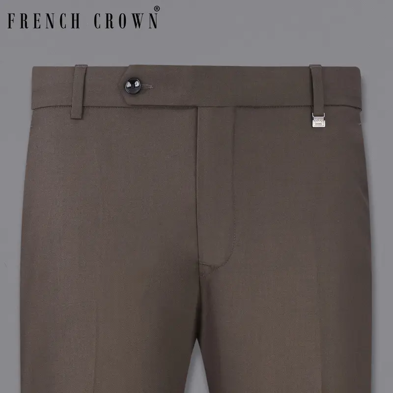 Fuscous Brown Solid Pant 6