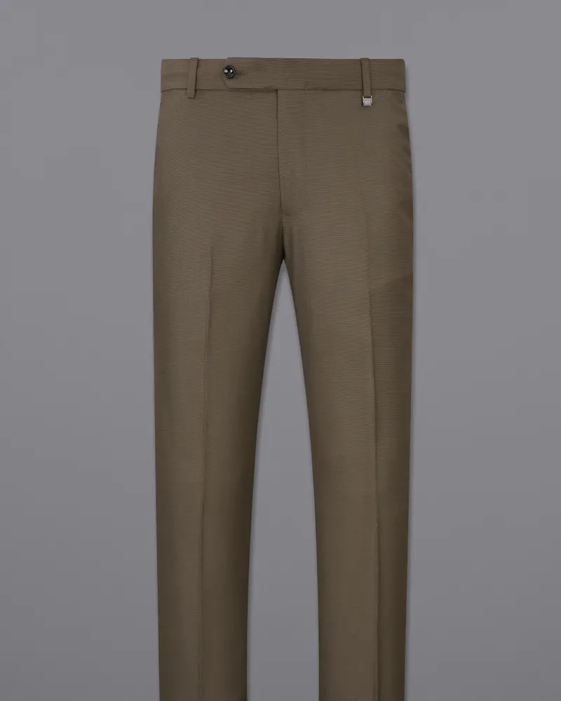Fuscous Brown Textured Pants 4