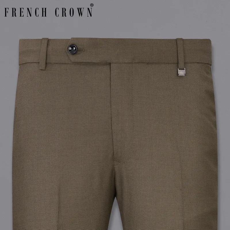 Fuscous Brown Textured Pants 6