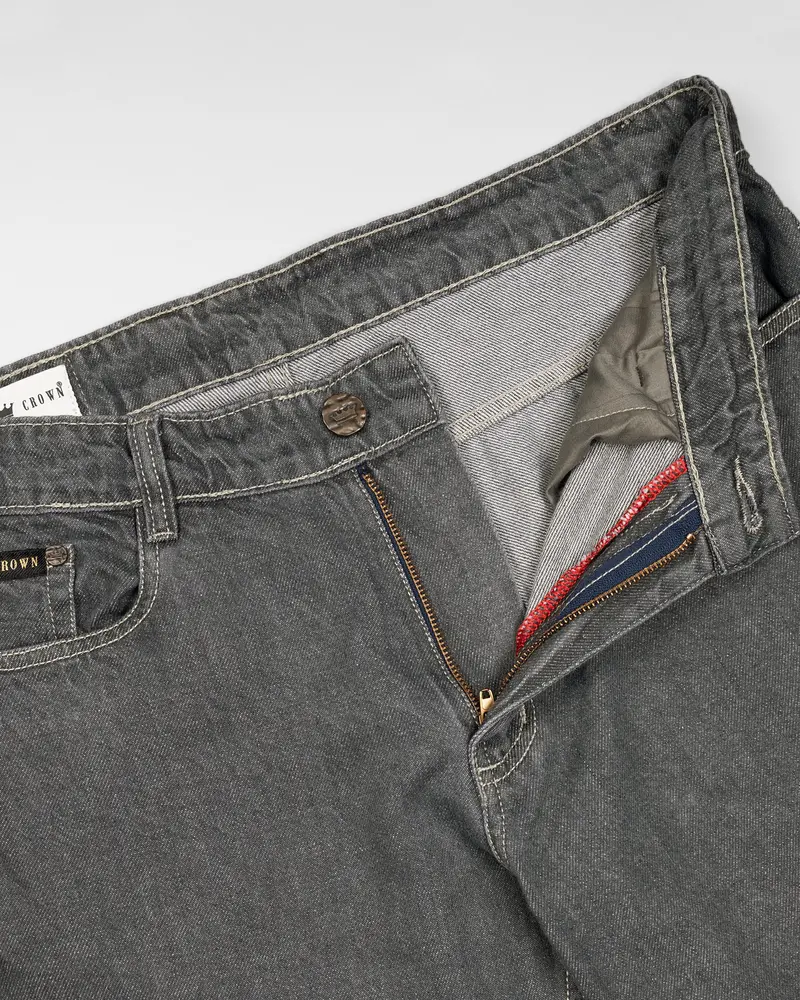 Fuscous Gray Slim Fit Mid-Rise Clean Look Stretchable Denim 5
