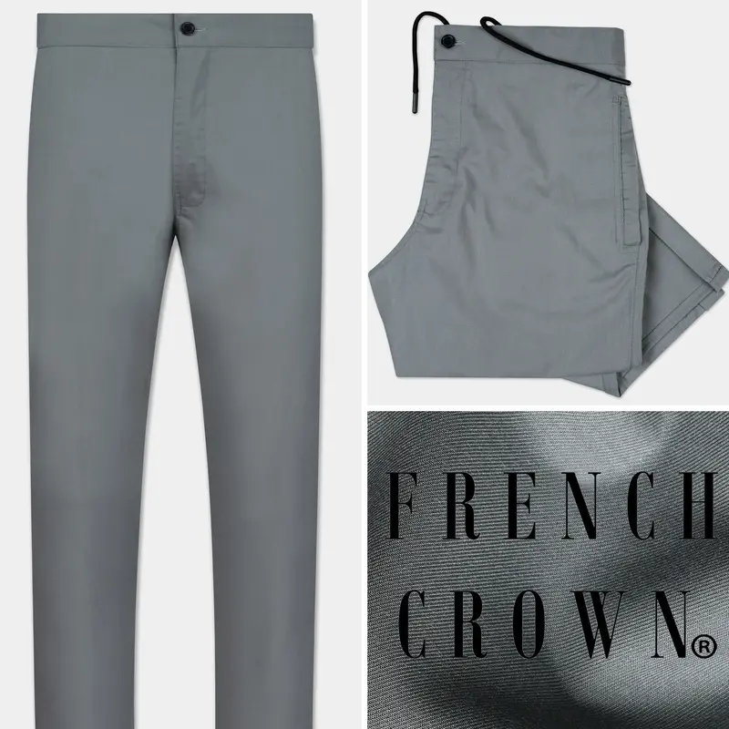 Fuscous Gray Twill Cotton Lounge Pant 1