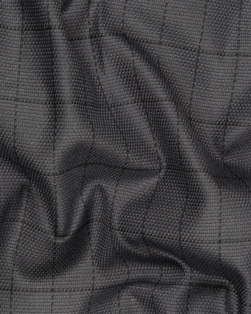 Fuscous Gray Windowpane Wool Rich Pant 3