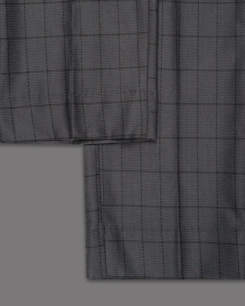 Fuscous Gray Windowpane Wool Rich Pant 6