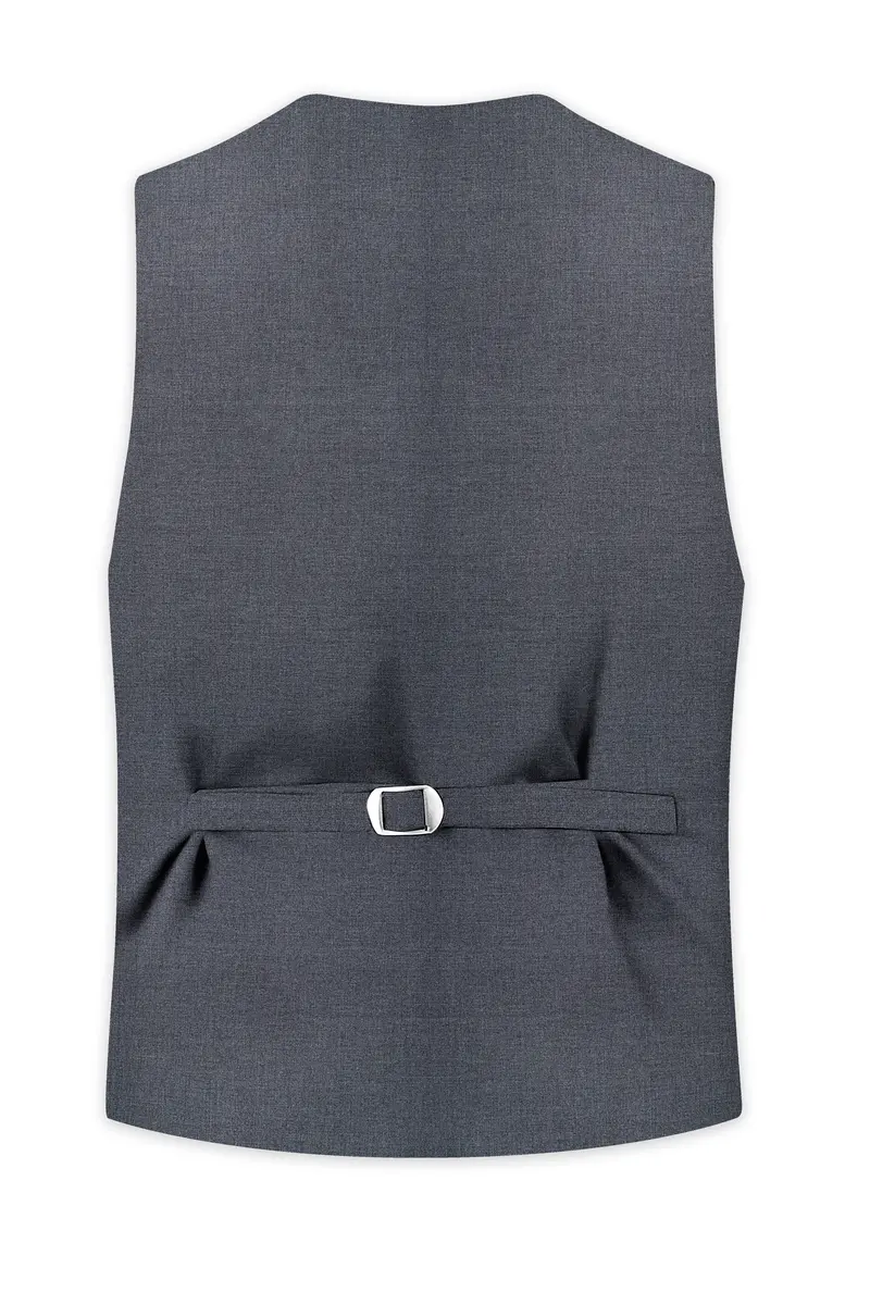Fuscous Gray Wool Rich Waistcoat 4