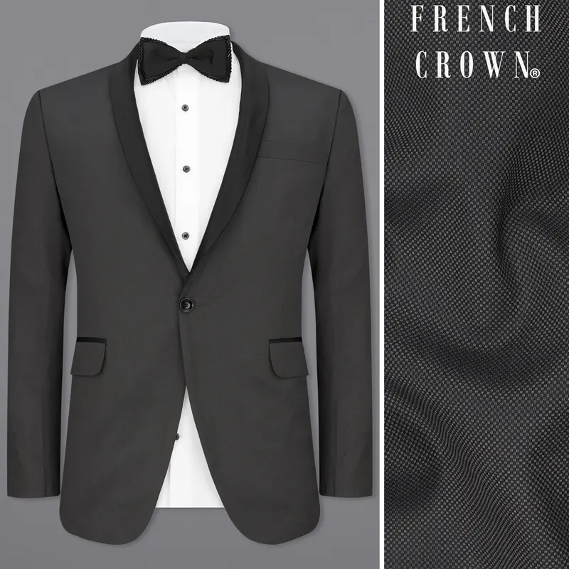 Fuscous Grey Tuxedo Blazer 1