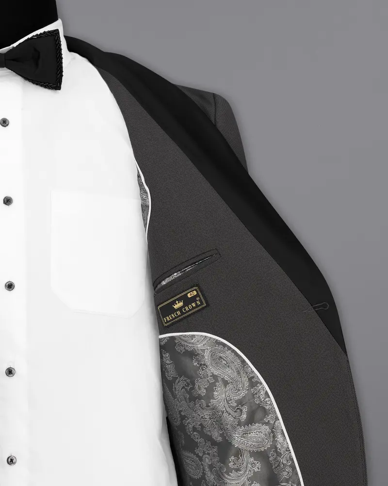 Fuscous Grey Tuxedo Blazer 7