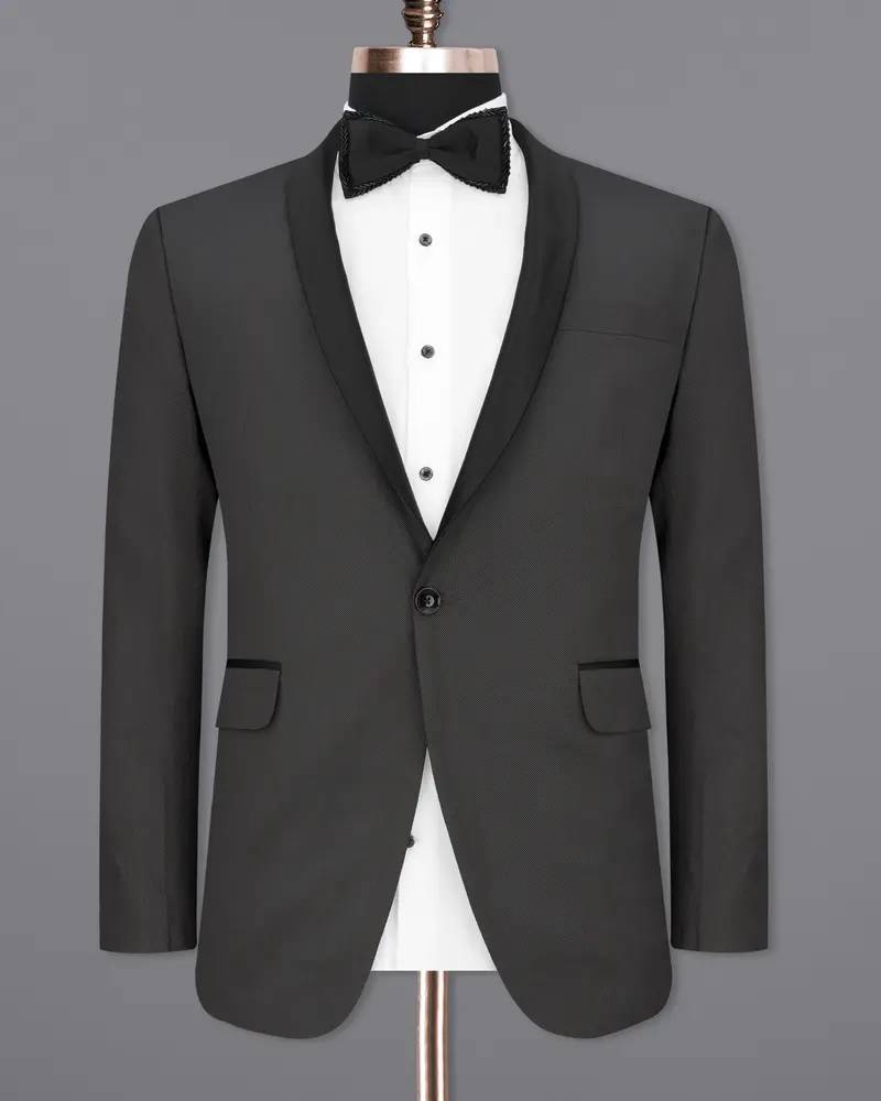 Fuscous Grey Tuxedo Blazer 8