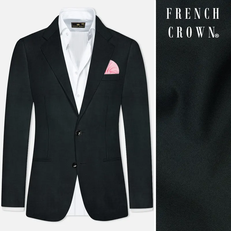 Gable Green Single Breasted Wool Rich Blazer 1
