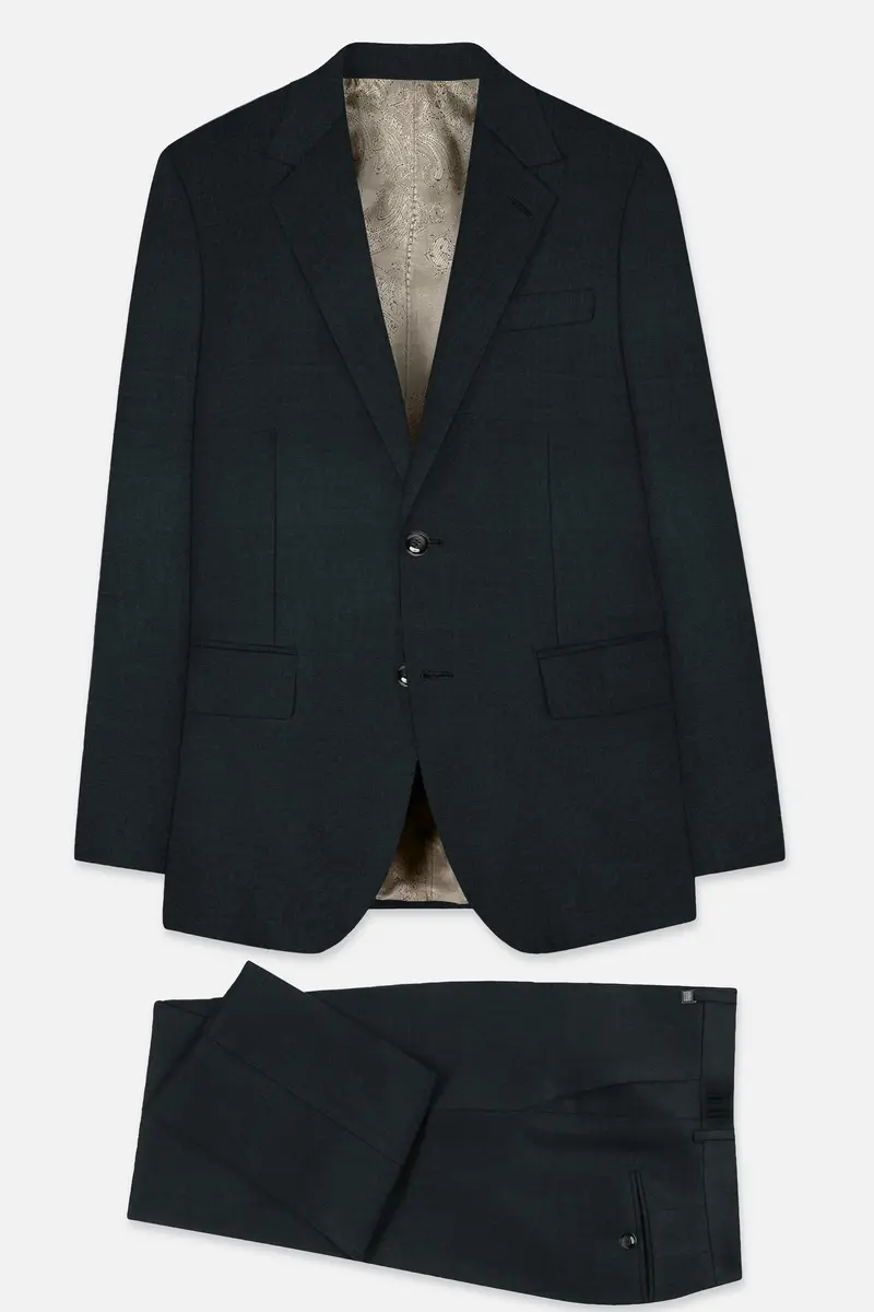 Gable Green Single Breasted Wool Rich Suit 11