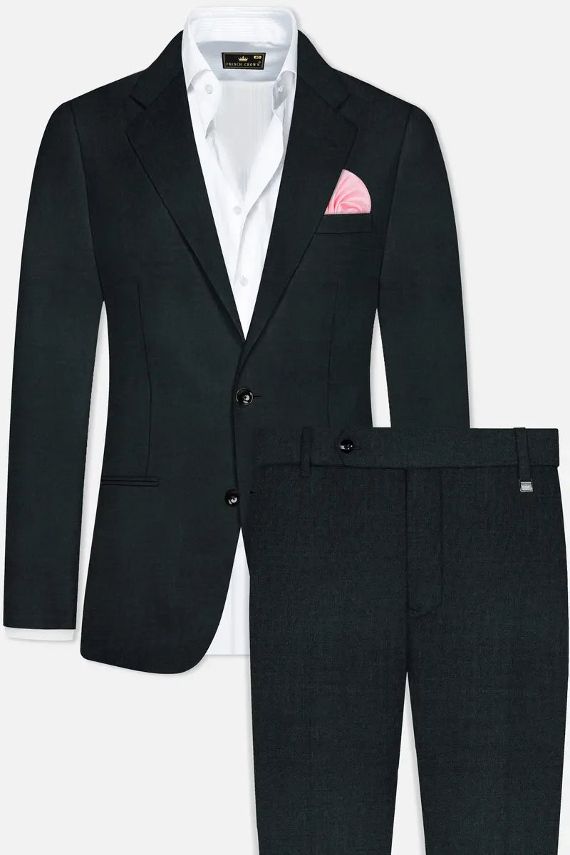 Gable Green Single Breasted Wool Rich Suit 2
