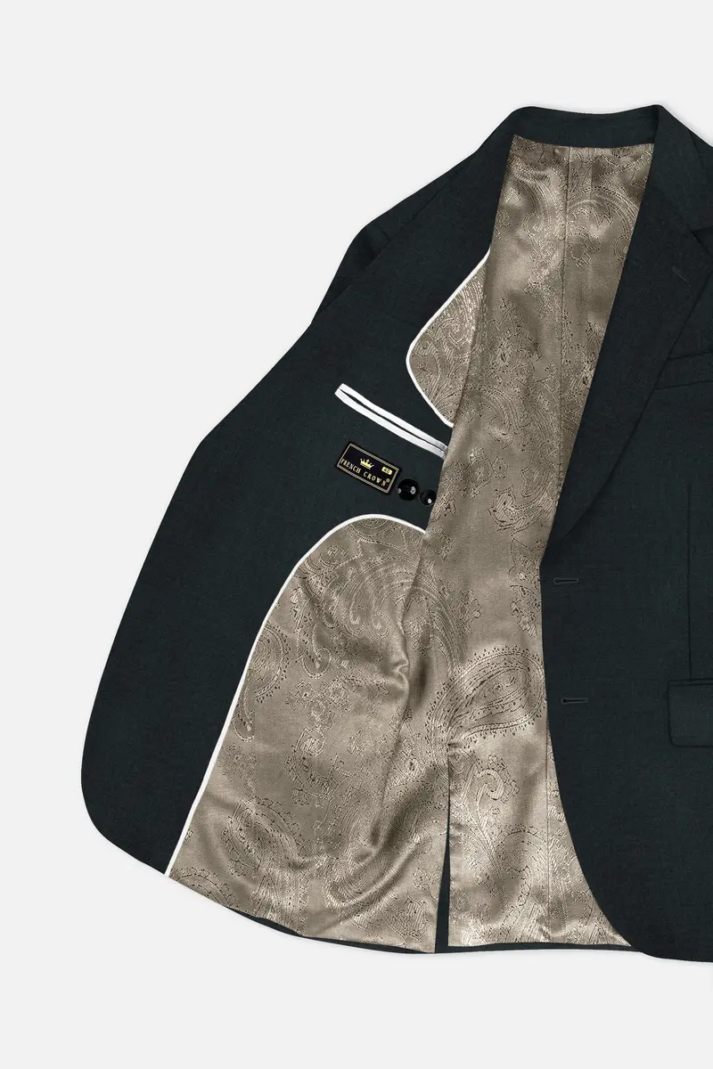 Gable Green Single Breasted Wool Rich Suit 6