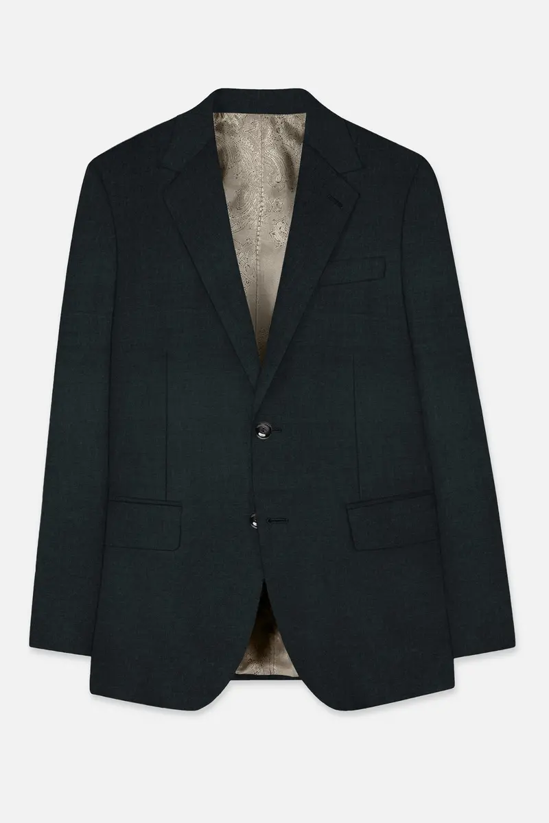 Gable Green Single Breasted Wool Rich Suit 8
