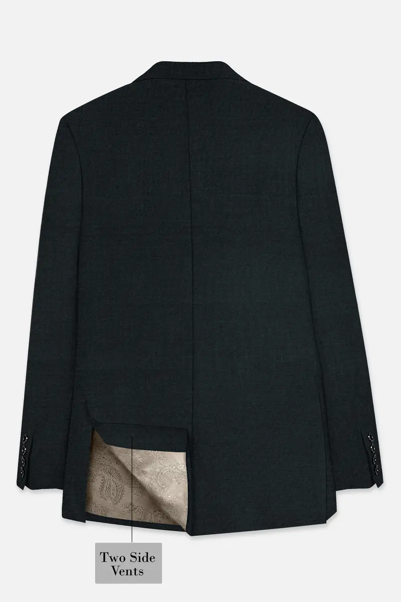 Gable Green Single Breasted Wool Rich Suit 9