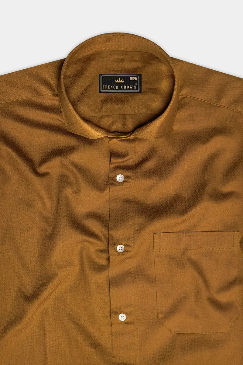 Gaelicbrown-Irish Dobby Textured Premium Giza Cotton Dress Shirt 4