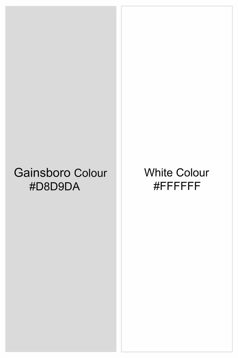 Gainsboro Gray And White Pinstriped Premium Cotton Shirt 5