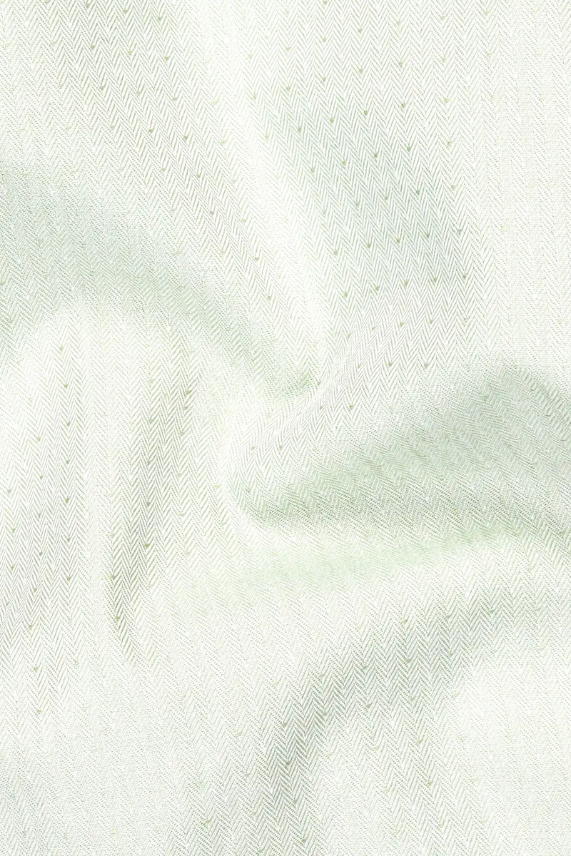 Gainsboro Green Dobby Textured Premium Giza Cotton Shirt 2