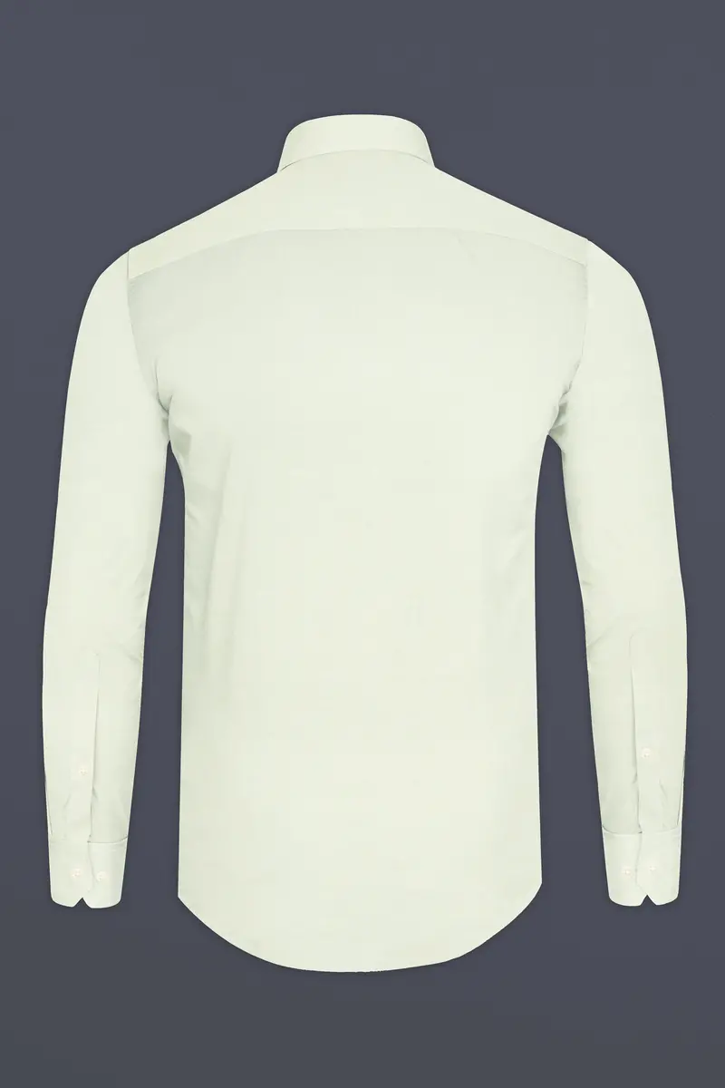 Gainsboro Green Dobby Textured Premium Giza Cotton Shirt 5