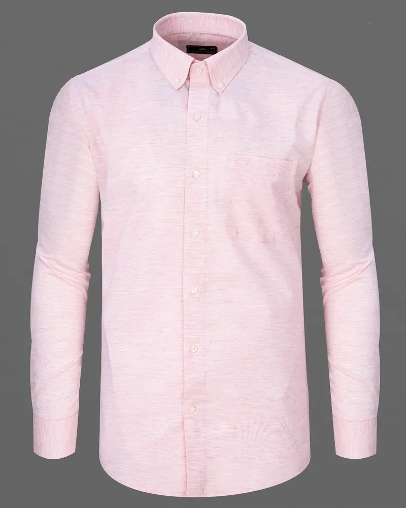 Gainsboro Pink And Bright White Chambray Shirt 5