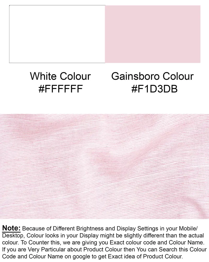 Gainsboro Pink And Bright White Chambray Shirt 8