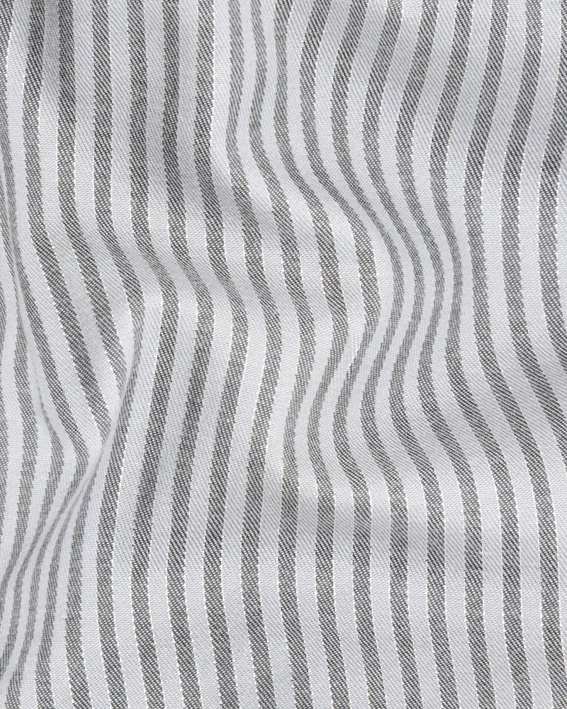 Gainsboro With Venus Gray Striped Flannel Overshirt/Shacket 3