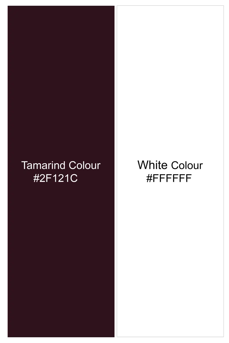 Garnet-Tamarind Maroon And Bright White Windowpane Subtle Sheen Super Soft Premium Cotton Dress White Cuff Collar Shirt 7
