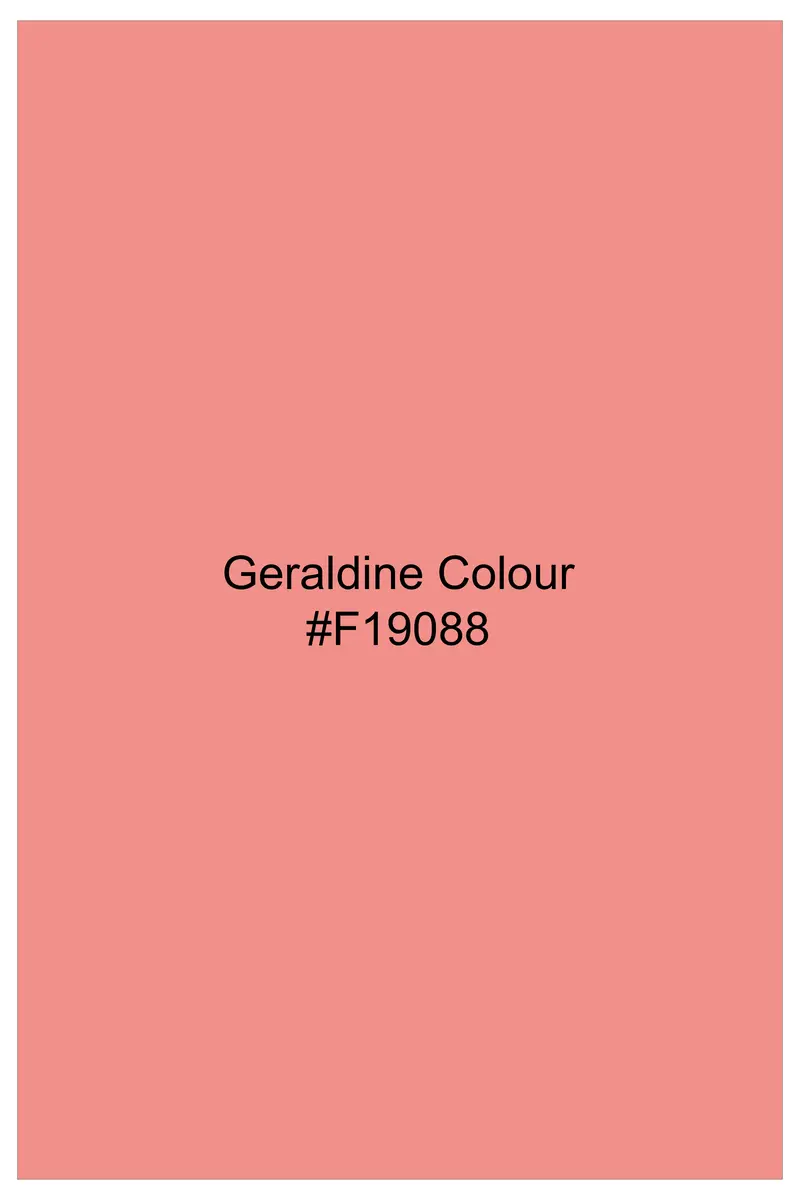 Geraldine Peach Solid Chambray Premium Giza Cotton Shirt 8