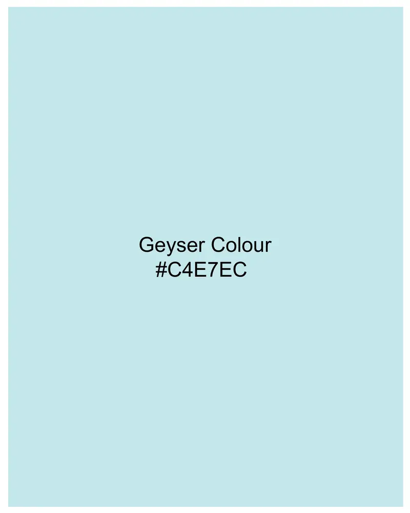 Geyser Blue Dobby Textured Premium Giza Cotton Shirt 8
