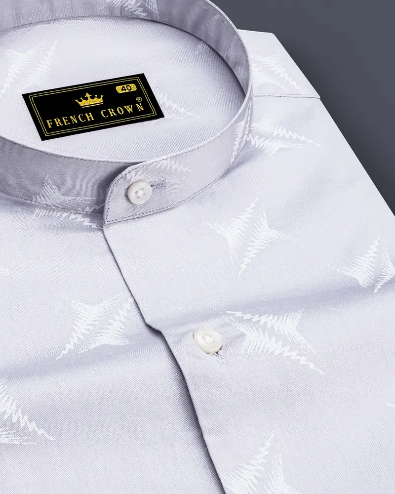 Ghost Gray And White Super Soft Premium Cotton Shirt 1