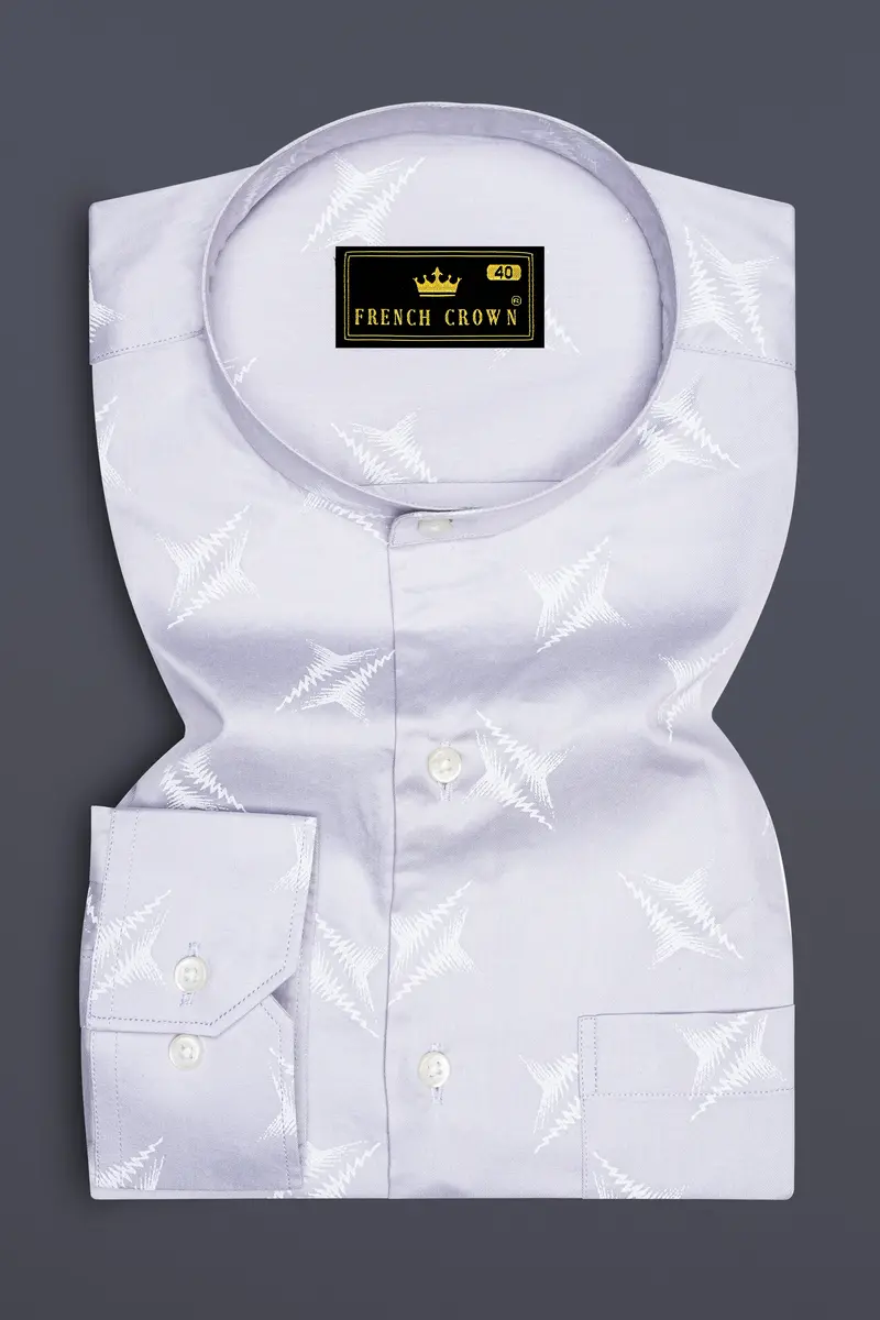 Ghost Gray And White Super Soft Premium Cotton Shirt 4