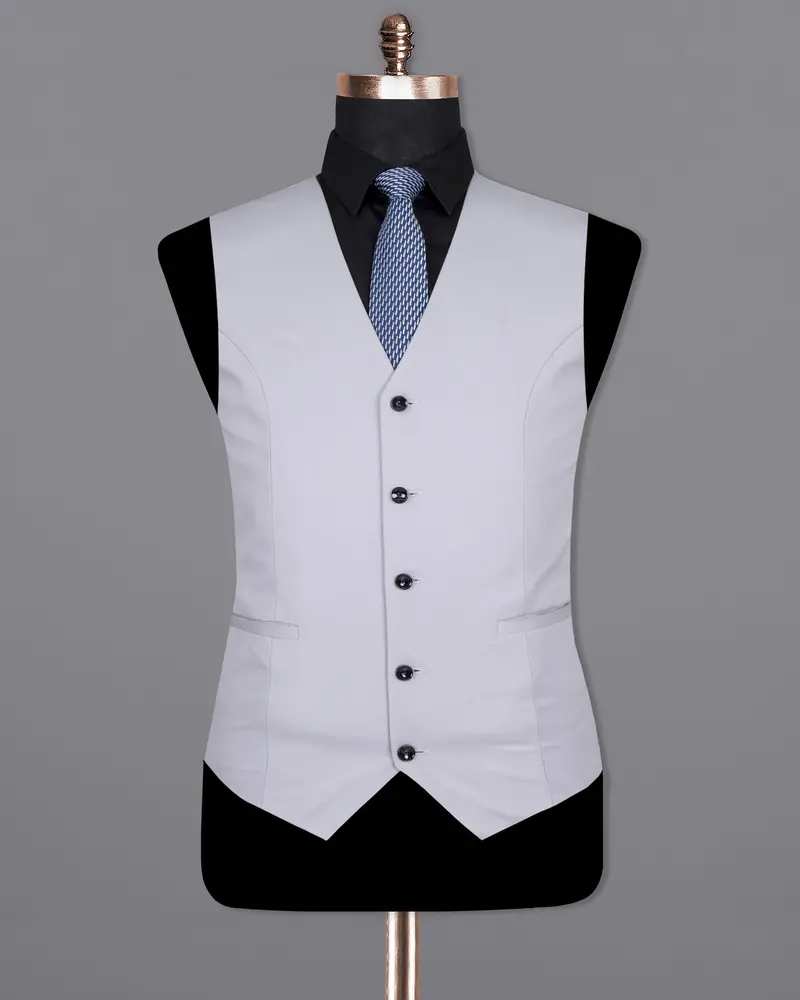 Ghost Gray Wool Rich Waistcoat 2
