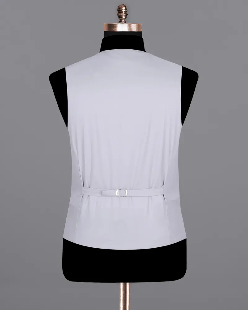Ghost Gray Wool Rich Waistcoat 6