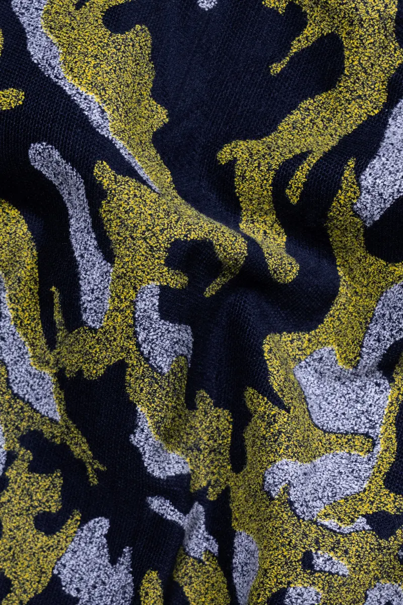 Gimblet Green Mirage Blue Camouflage Textured Corduroy Shirt 2