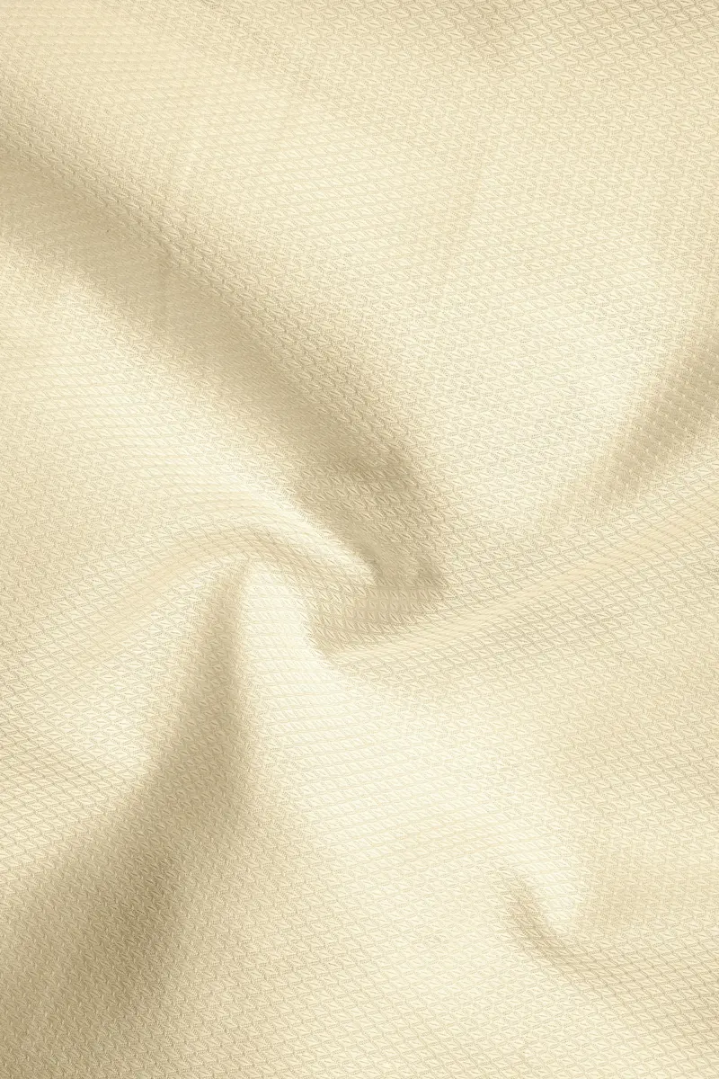 Givry Cream Dobby Textured Premium Giza Cotton Shirt 2