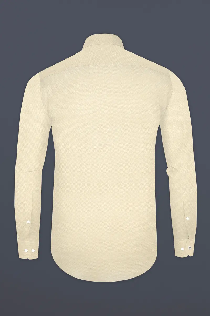 Givry Cream Dobby Textured Premium Giza Cotton Shirt 5