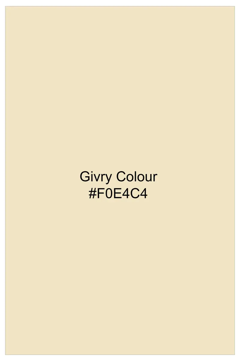 Givry Cream Dobby Textured Premium Giza Cotton Shirt 8