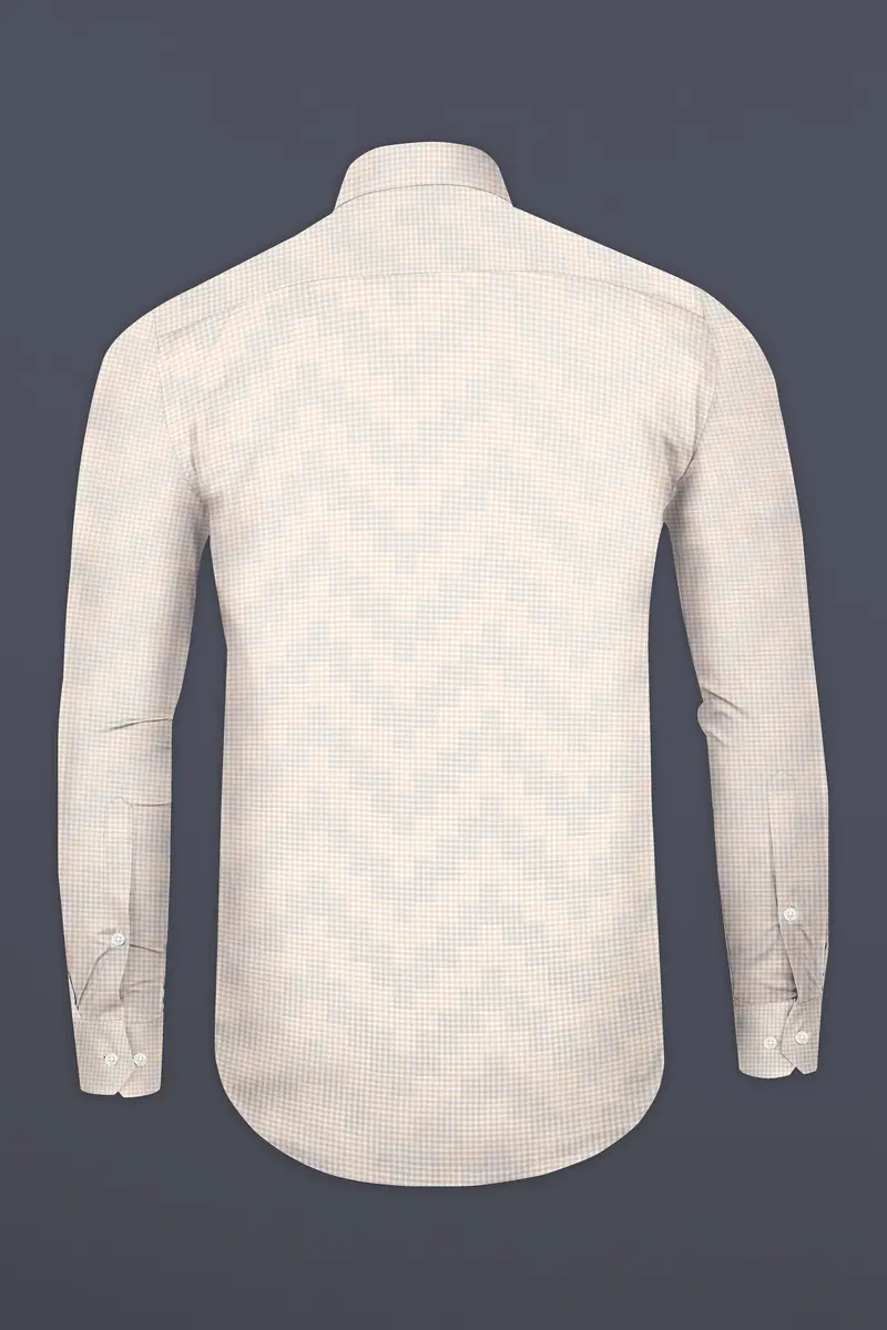 Givry Cream Jacquard Textured Premium Cotton Shirt 5