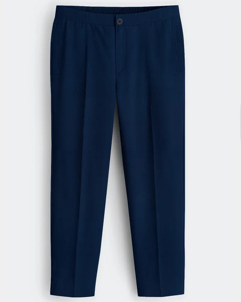 Gizora-Firefly Blue Super Soft Poplin Giza Cotton Lounge Pant 1