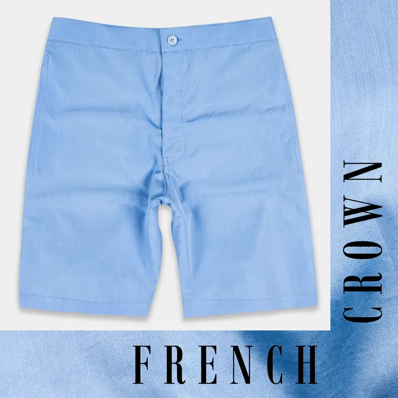 Glacier Blue Chambray Shorts 1