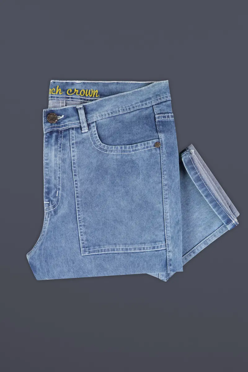 Glacier Blue Rinse Washed Cargo Denim 5