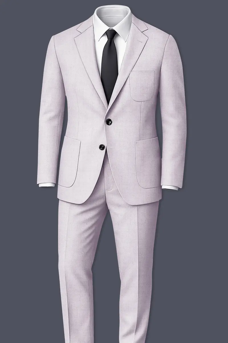 Glacier-Lilac Gray Textured Tweed Single Breasted Sports Blazer 9