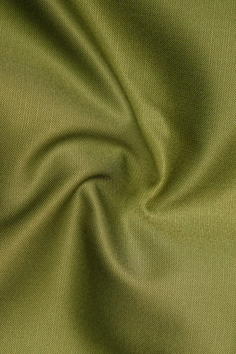 Glade-Muddy Green Solid Wool Rich Single Breasted Slight Stretch Suit 3