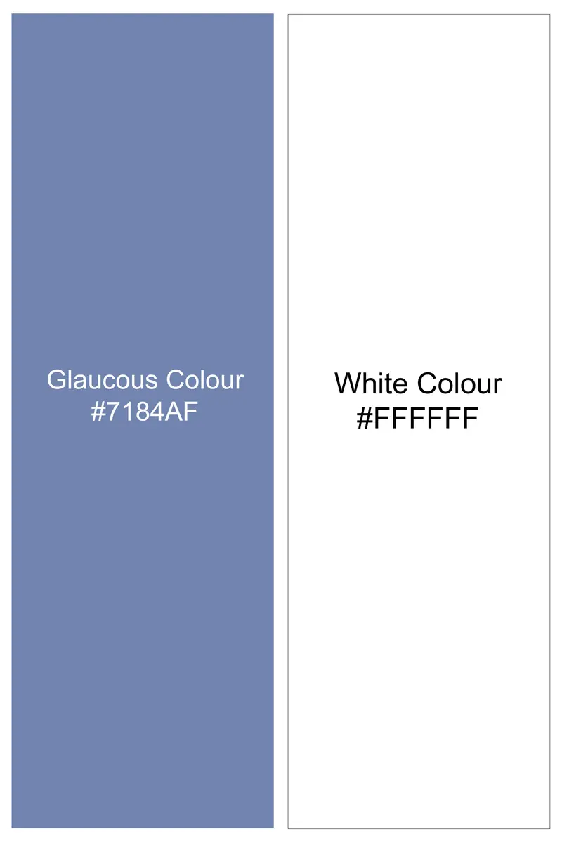 Glaucous Blue And Bright White Striped Oxford Premium Cotton Boxer 7